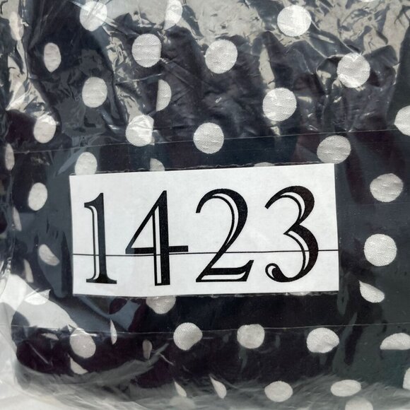 Michael Kors Black Polka Dot Long Sleeve Square Neck Peplum Top L 100% NWT 1423 - Picture 7 of 8